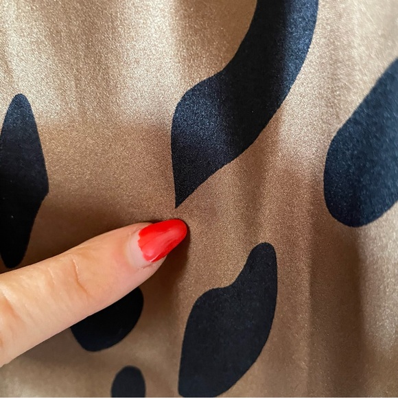 L'AGENCE Jodie Slip Dress size 10 100% silk charmeuse leopard animal print - Picture 6 of 12